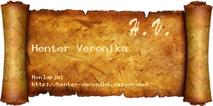 Henter Veronika névjegykártya